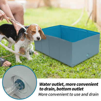 -Schwimmbecken – Faltbare quadratische Planschbecken, Planschbecken | PVC-Hundebadewanne, Duschwanne, Welpen-Waschmaschine für die häusliche Fellpflege im Innen- und Außenbereich