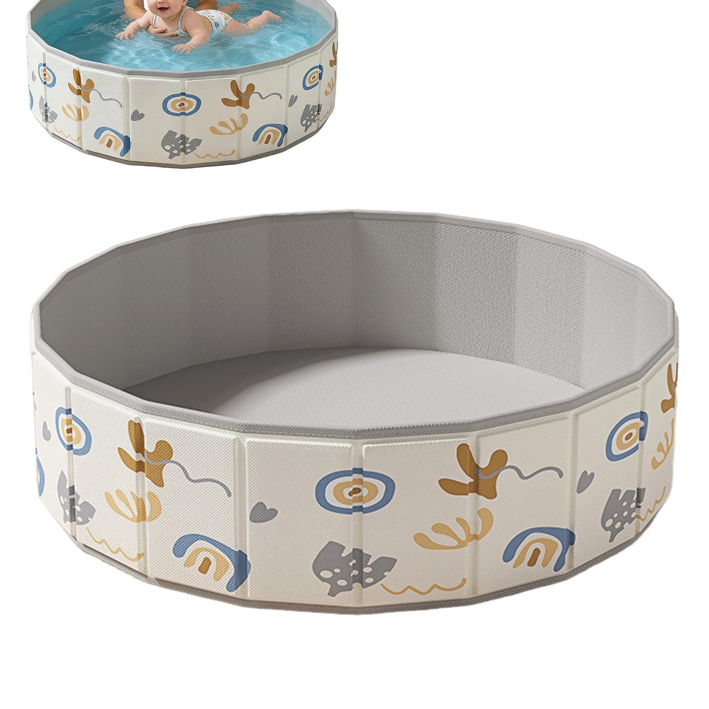 Hundepool Faltbar Für Hunde Und Katzen, Nicht Aufblasbares Planschbecken Mit Tragbarem Design, Robuster Haustierpool Für Baden Spielen Im Garten Innen Und Außen